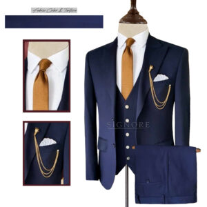 customized three piece suit for wedding